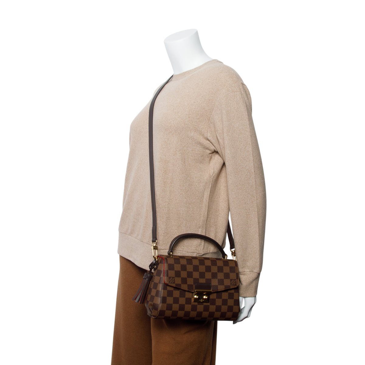 Louis Vuitton 2023 Damier Ebene Croisette w/ Box, Strap & Receipt