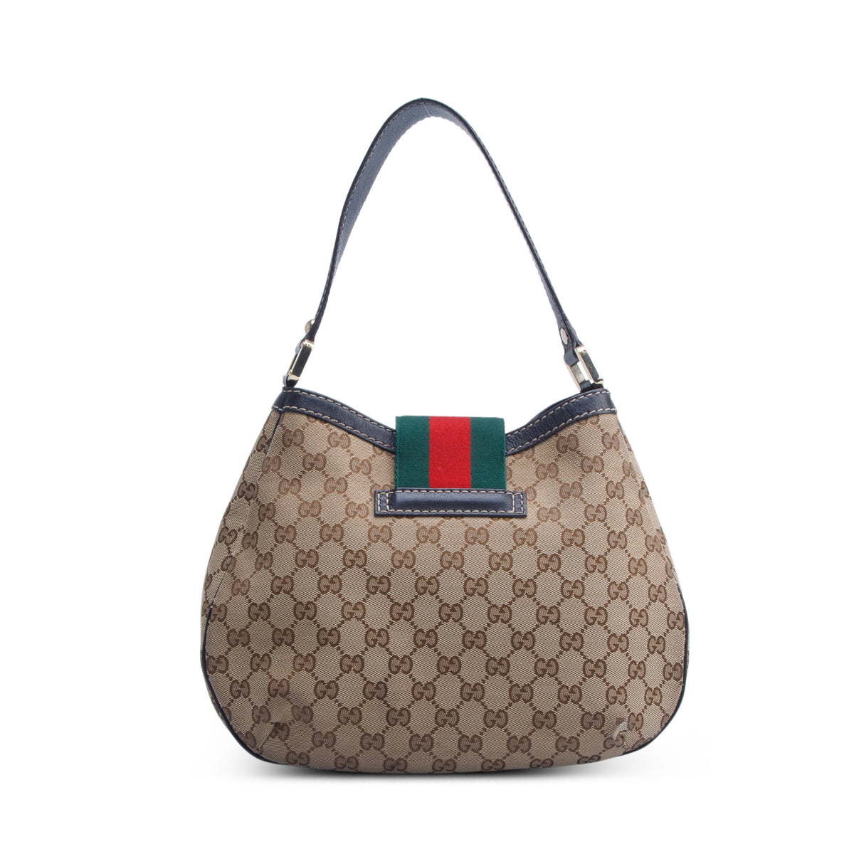 Gucci Beige Monogram New Ladies Web Hobo
