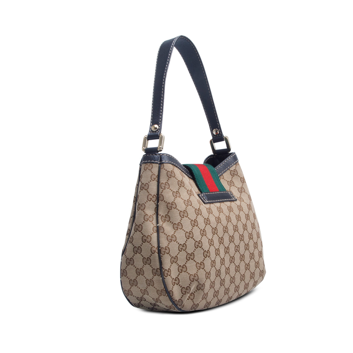 Gucci Beige Monogram New Ladies Web Hobo
