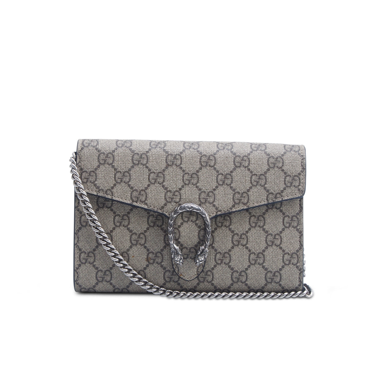Gucci GG Supreme Monogram Mini Dionysus Chain Wallet w/ Box