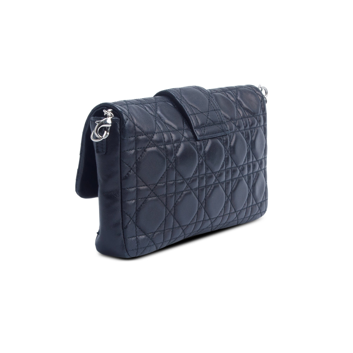 Christian Dior Black Lambskin Cannage Miss Dior Promenade Pouch