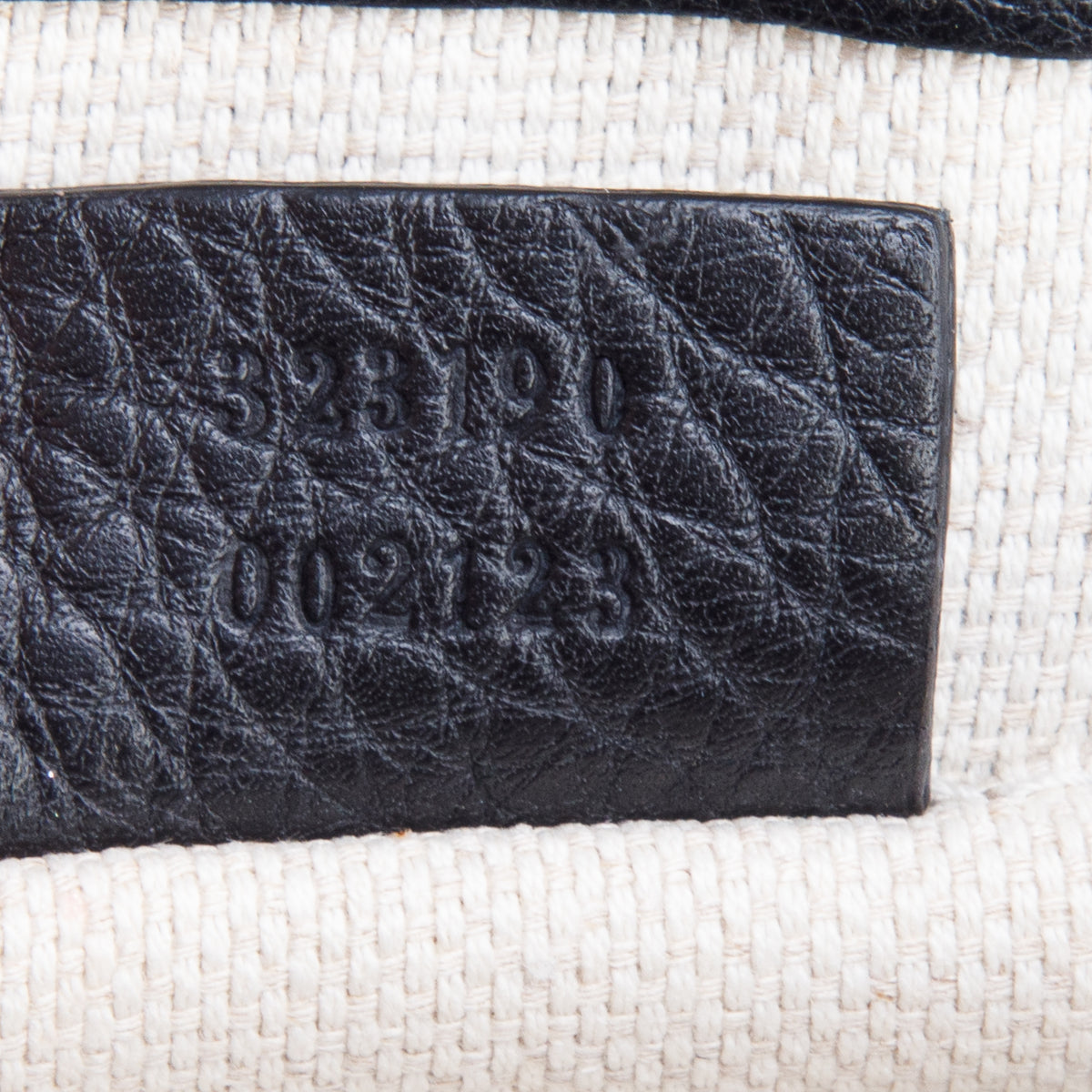 Gucci Black Pebbled Calfskin Small Soho Flap Crossbody Black