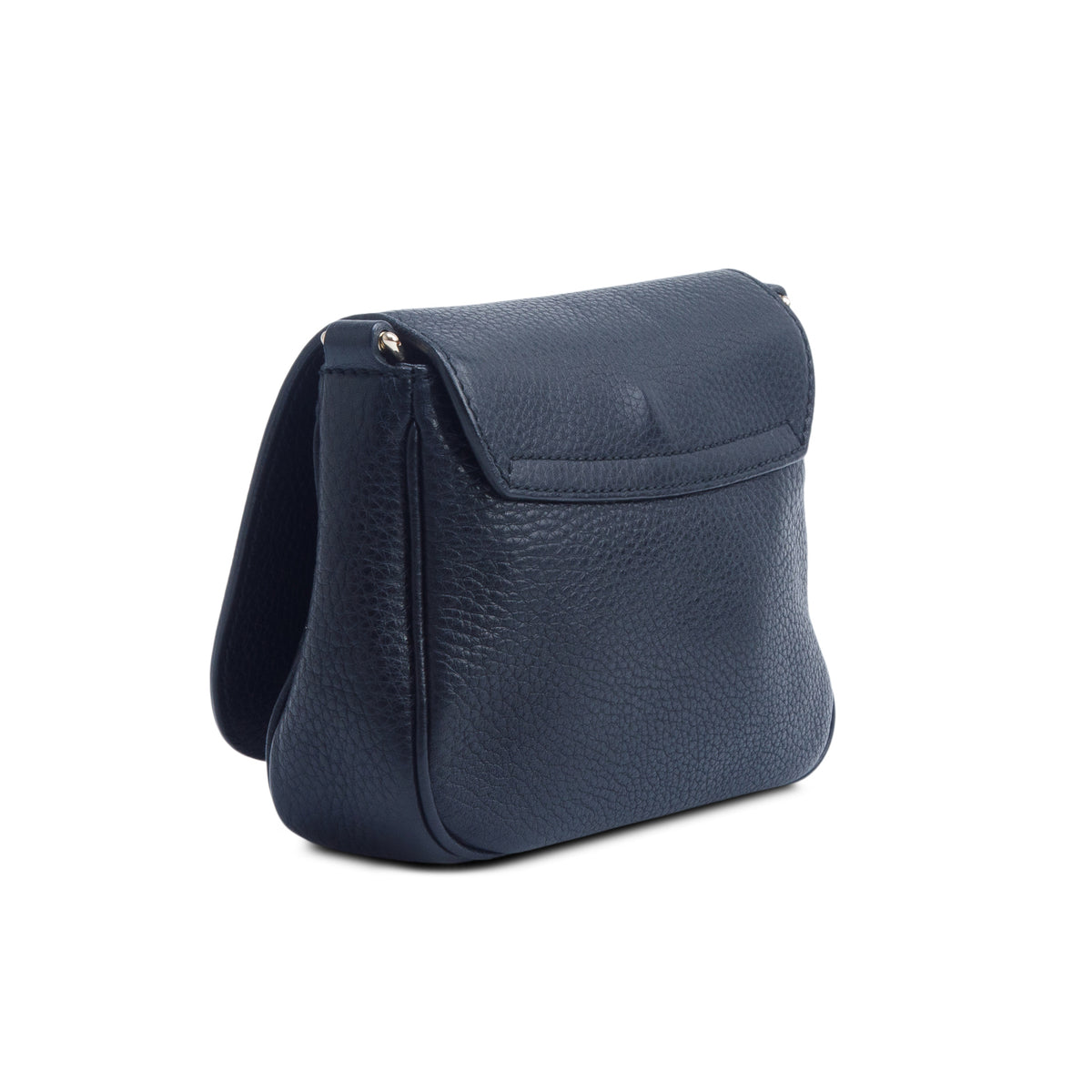 Gucci Black Pebbled Calfskin Small Soho Flap Crossbody Black