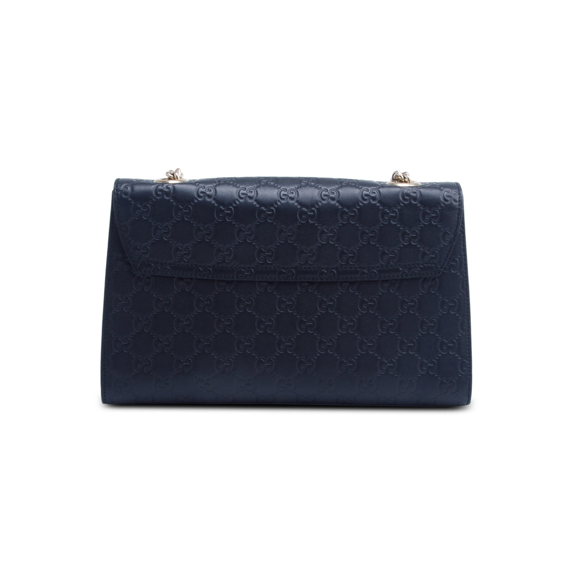 Gucci Black Signature Leather Medium Emily Chain Shoulder Bag