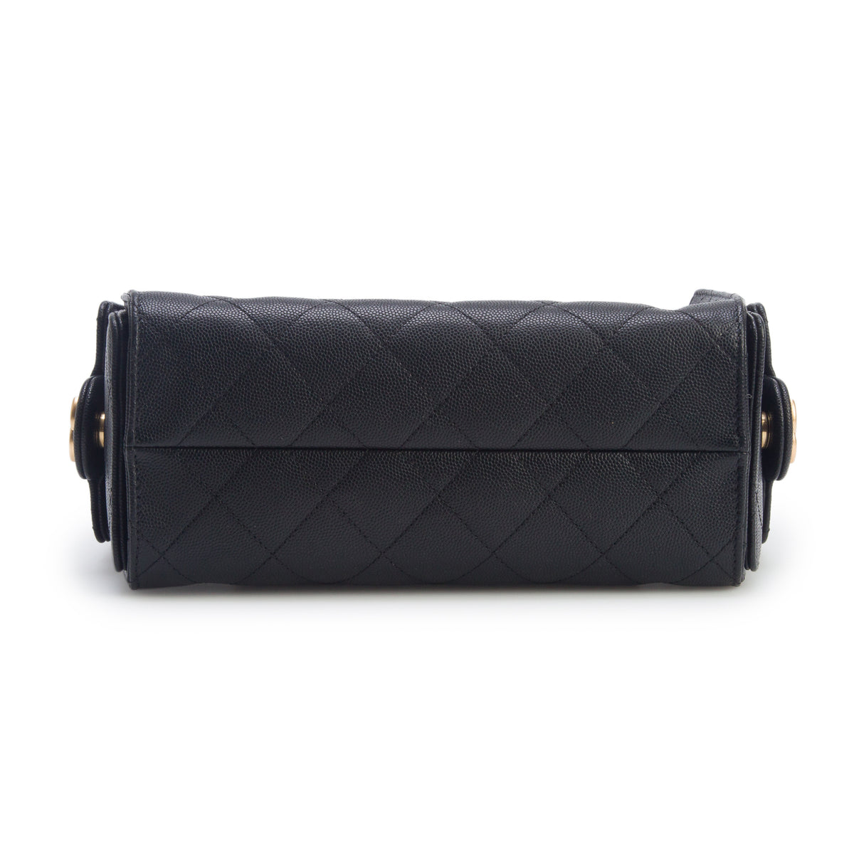 Chanel Black Caviar Quilted Mini Chanel 25 Handbag w/ Box
