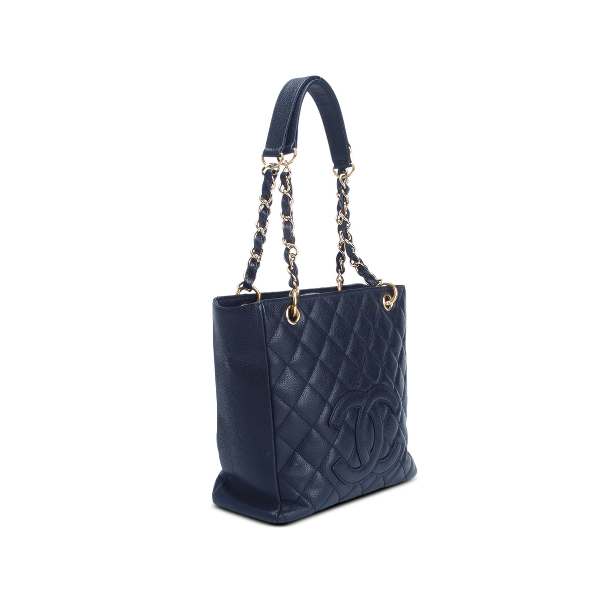 Chanel Black Caviar Quilted Petite Shopping Tote PST