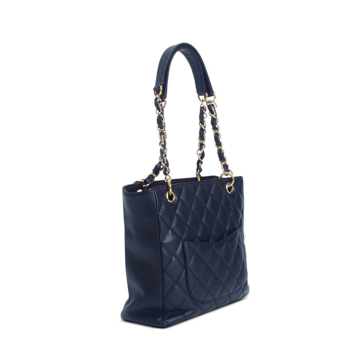 Chanel Black Caviar Quilted Petite Shopping Tote PST