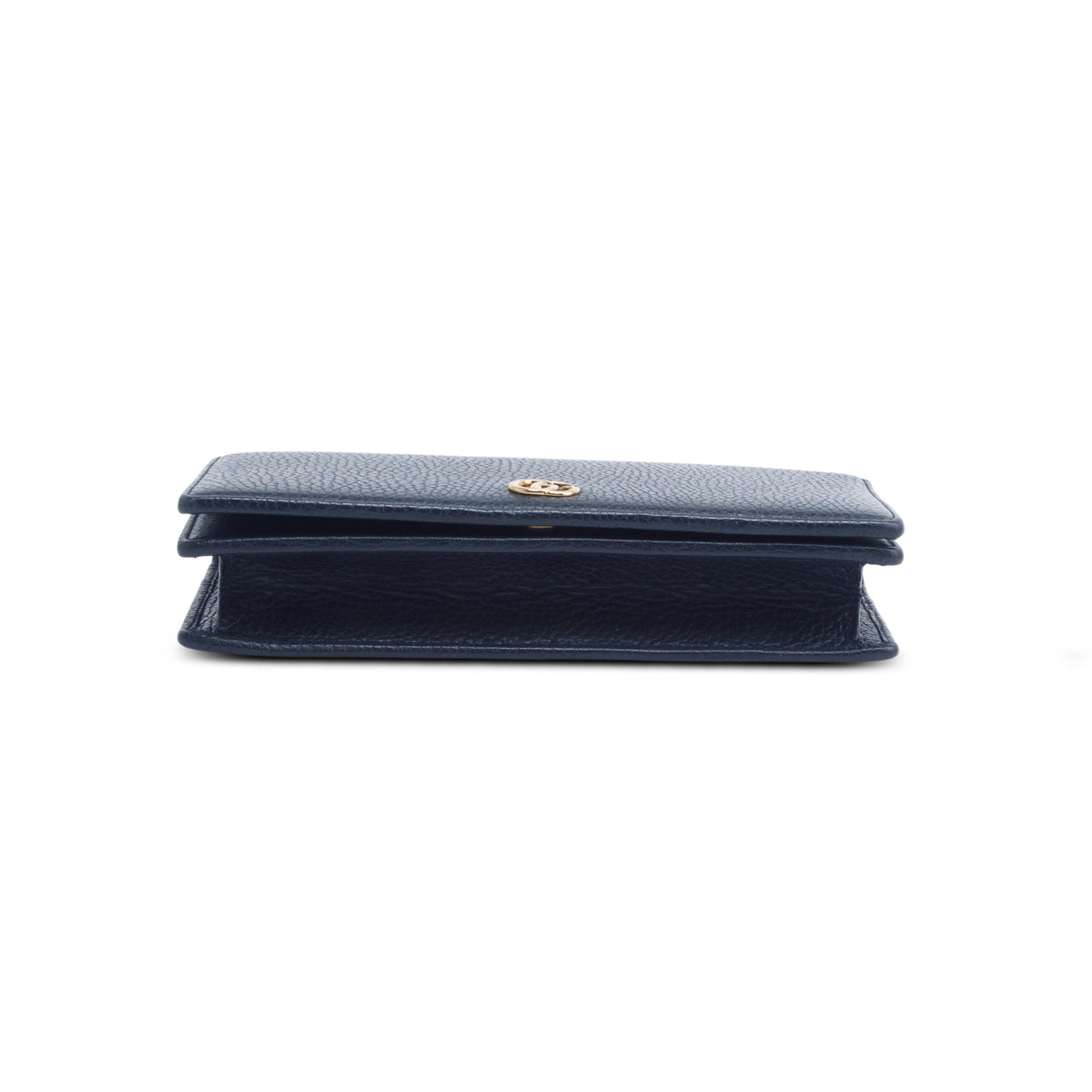 Gucci Black Dollar Calfskin Mini GG Marmont Wallet On Chain