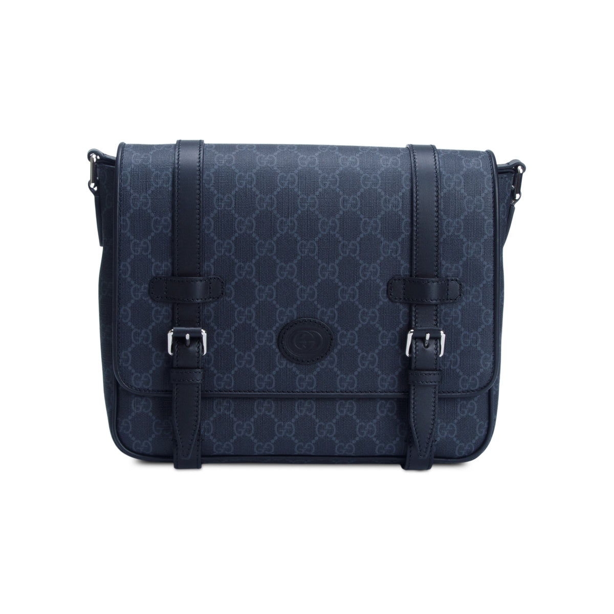 Gucci Black GG Supreme Messenger Bag w/ Box