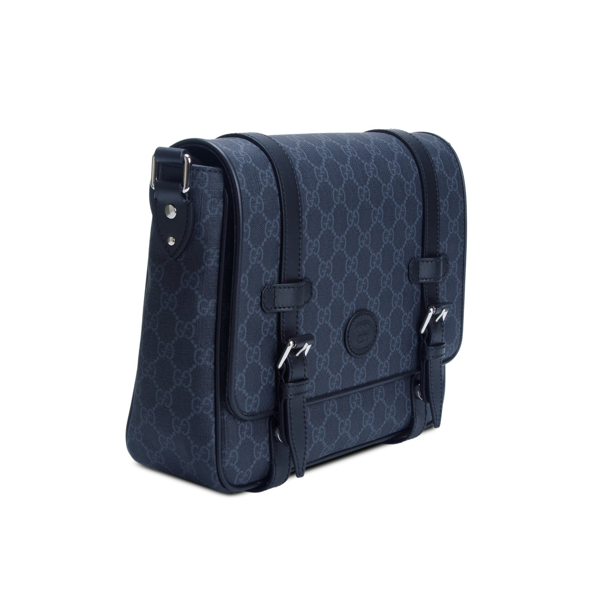Gucci Black GG Supreme Messenger Bag w/ Box