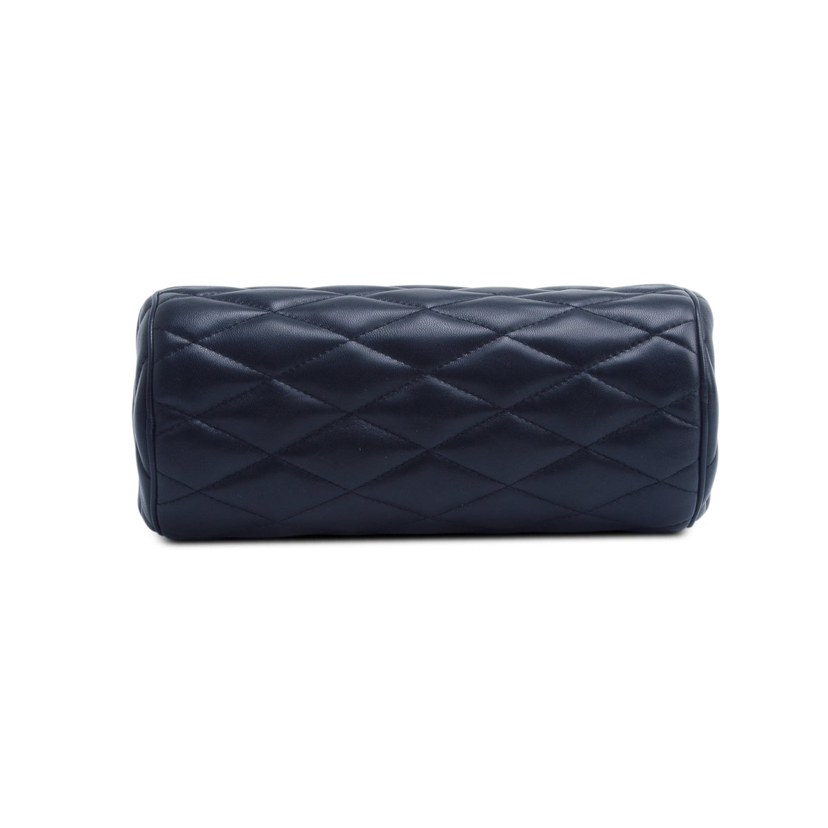 Saint Laurent 2022 Black Quilted Lambskin Leather Small Sade Tube Bag w/ Box