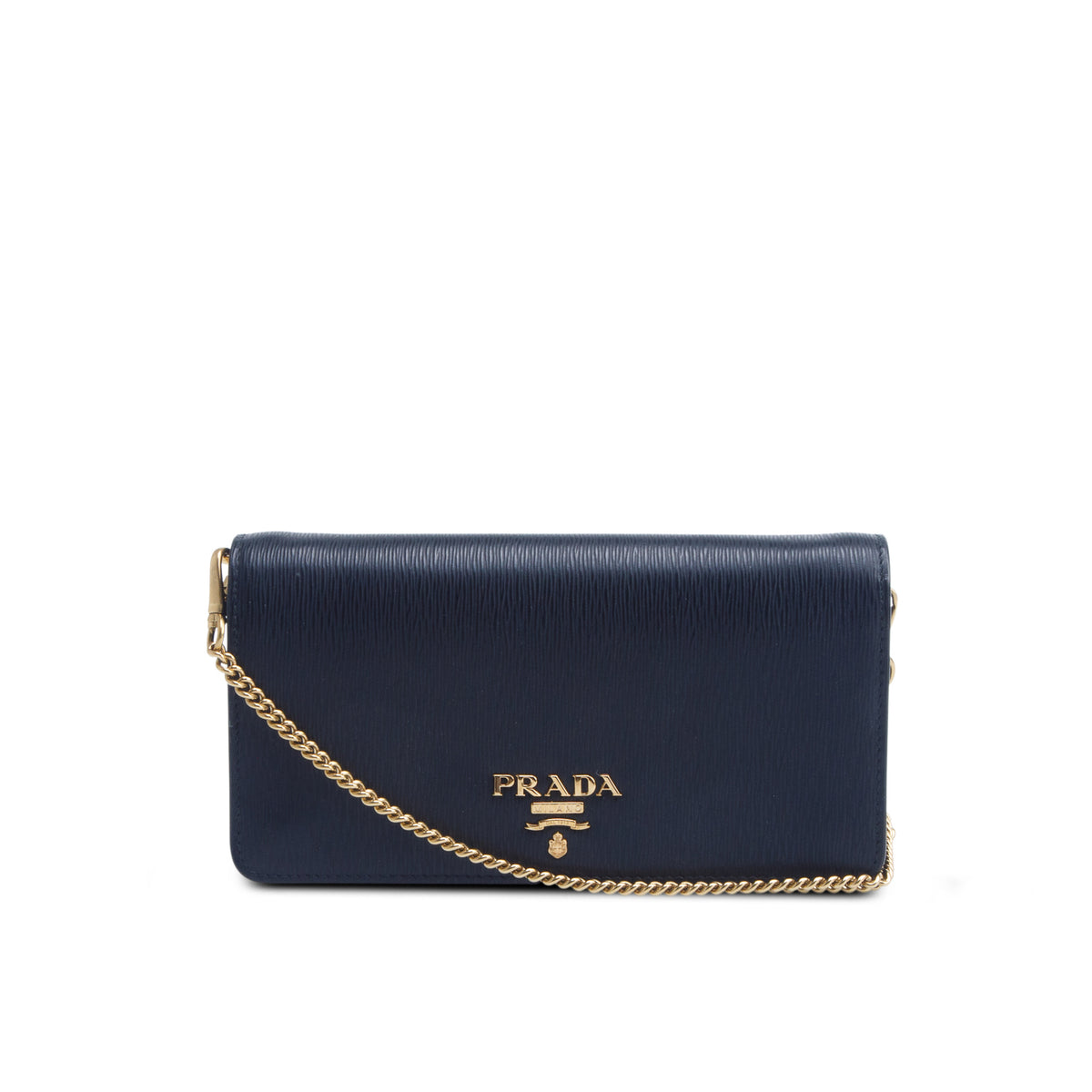 Prada Black Vitello Move Wallet on Chain