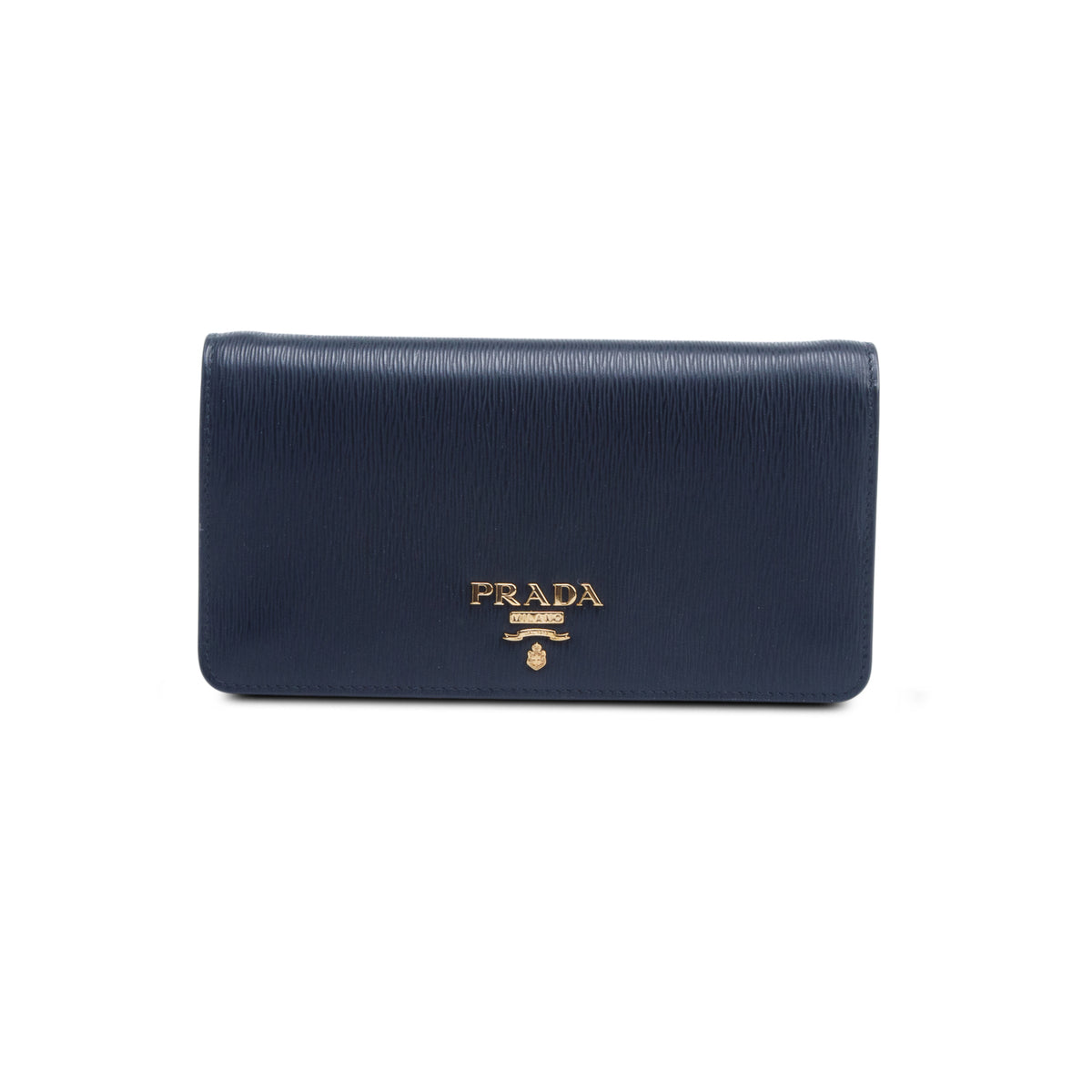 Prada Black Vitello Move Wallet on Chain