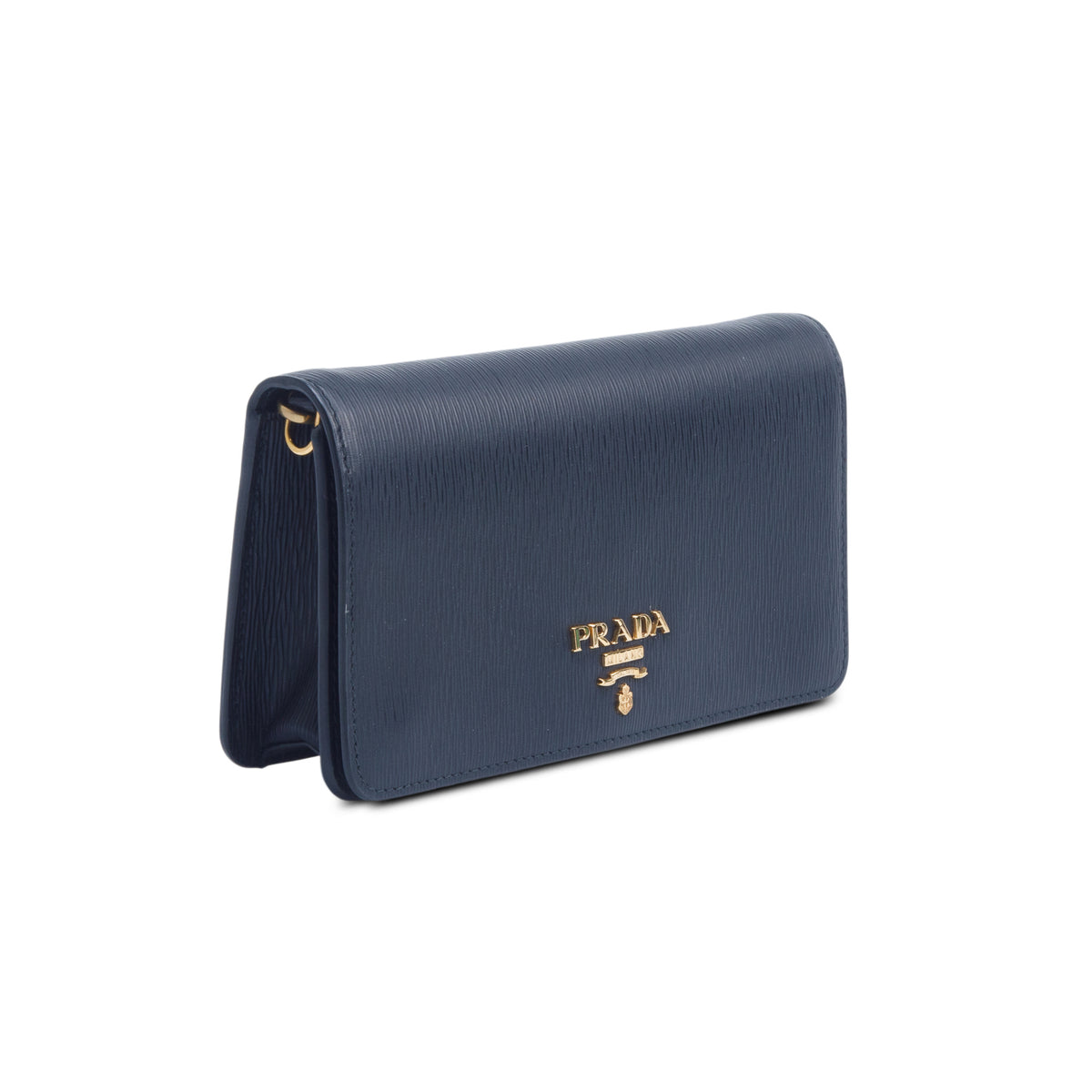 Prada Black Vitello Move Wallet on Chain