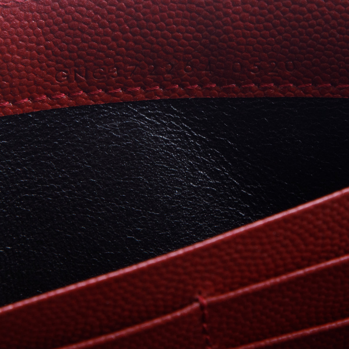 Saint Laurent 2020 Red Grain de Poudre Cassandre Large Flap Wallet w/ Box