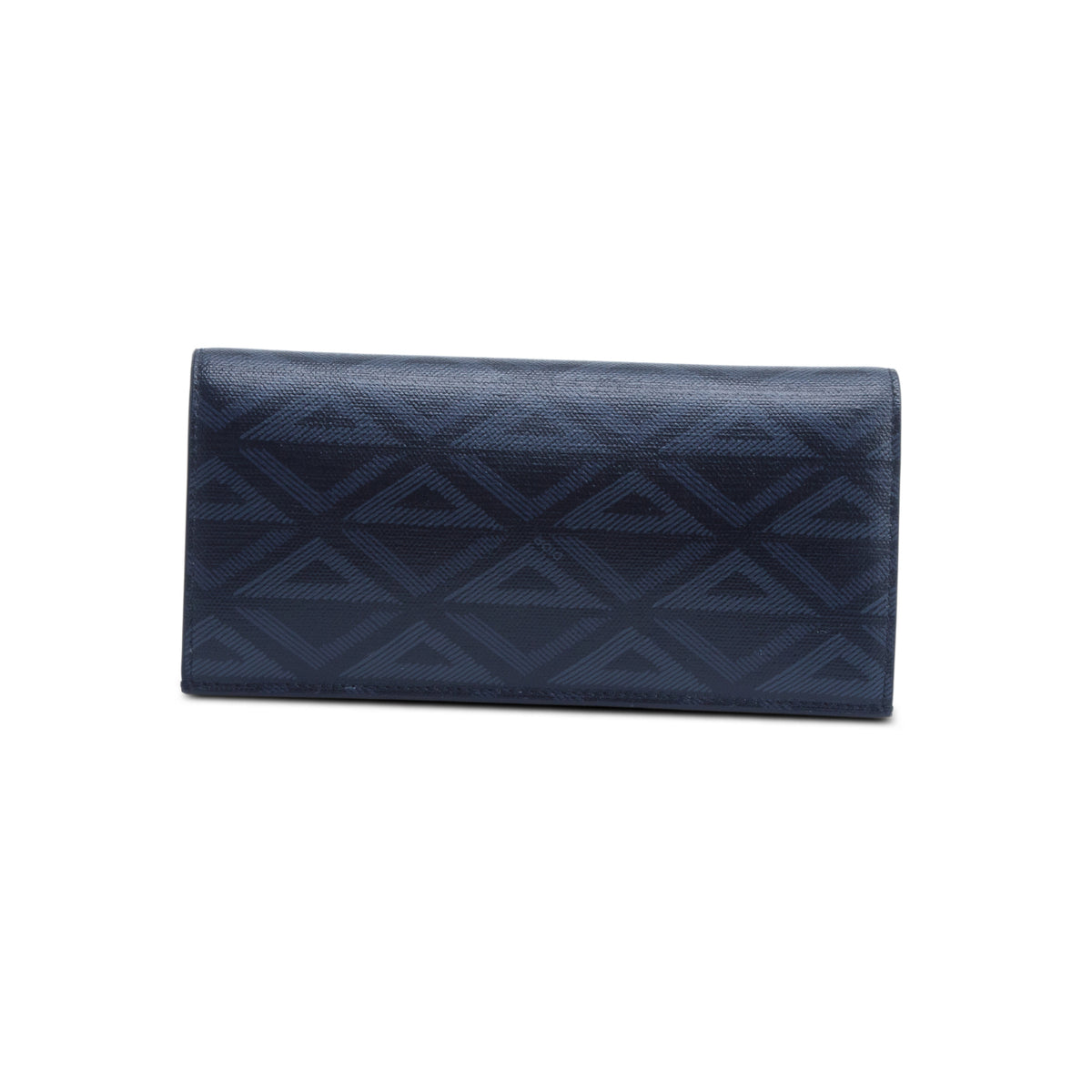 Christian Dior 2023 Black Canvas CD Diamond Long Bifold Wallet