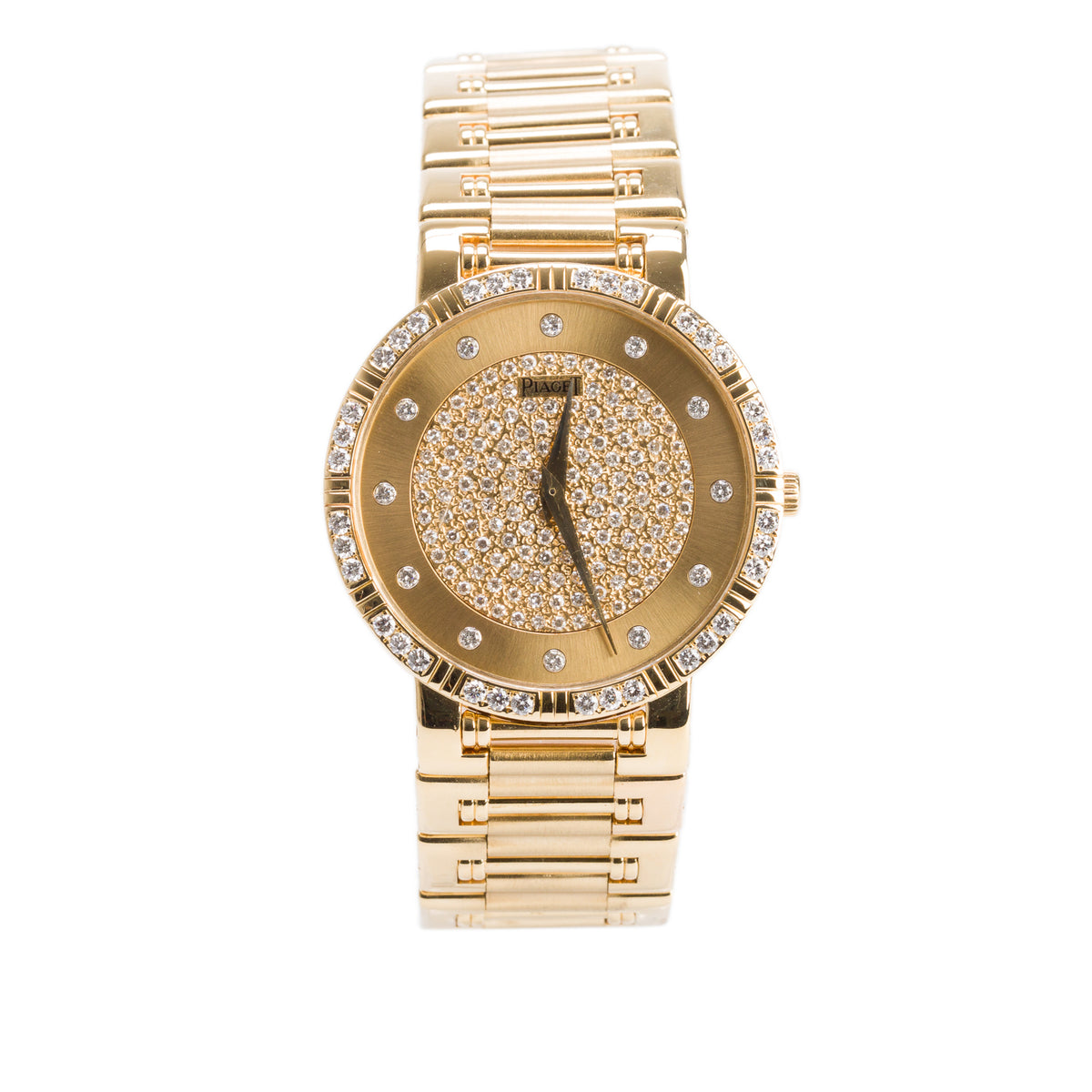 Piaget 18k Yellow Gold Diamond Bezel Dancer 31 MM Quartz Watch Diamond Dial