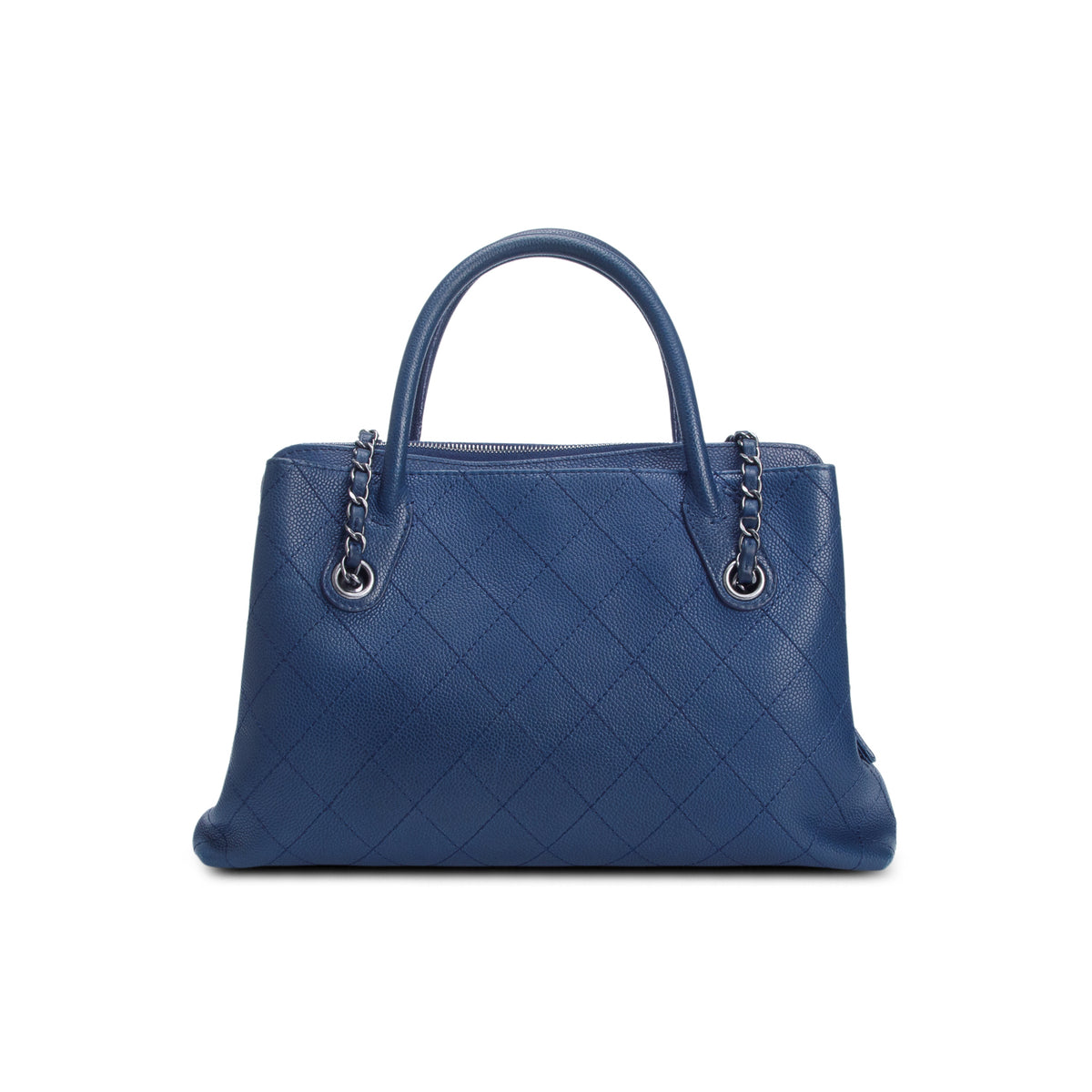 Chanel Blue Grained Vegetal Calfskin Urban Shopping Tote w / Authenticity Card