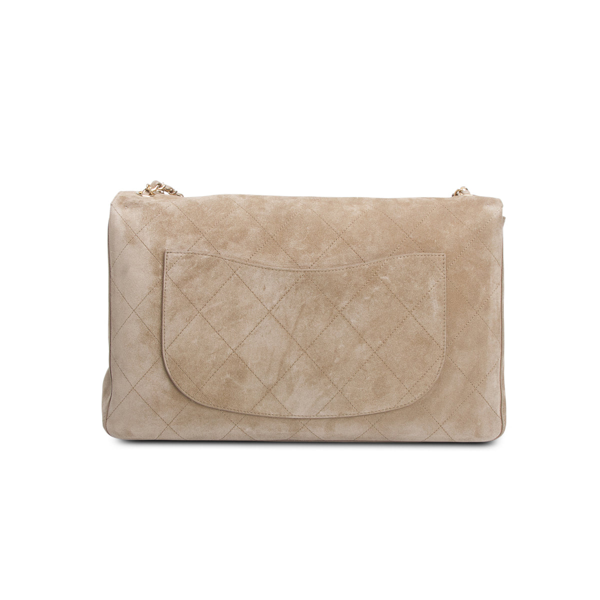 Chanel Beige Suede Souplissimo Maxi Flap