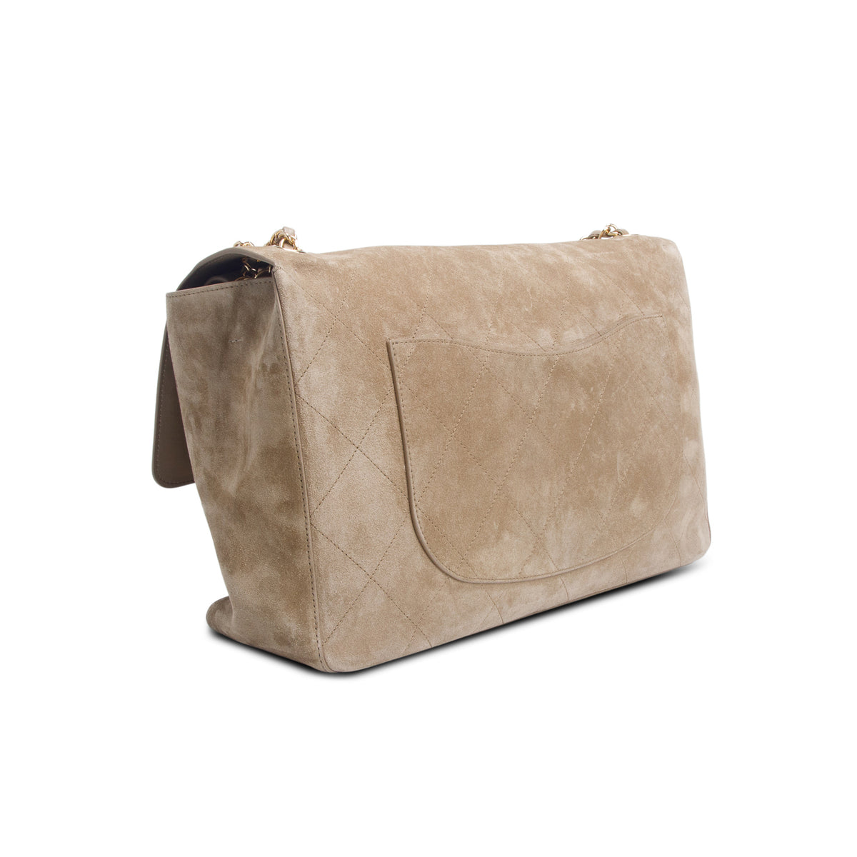 Chanel Beige Suede Souplissimo Maxi Flap