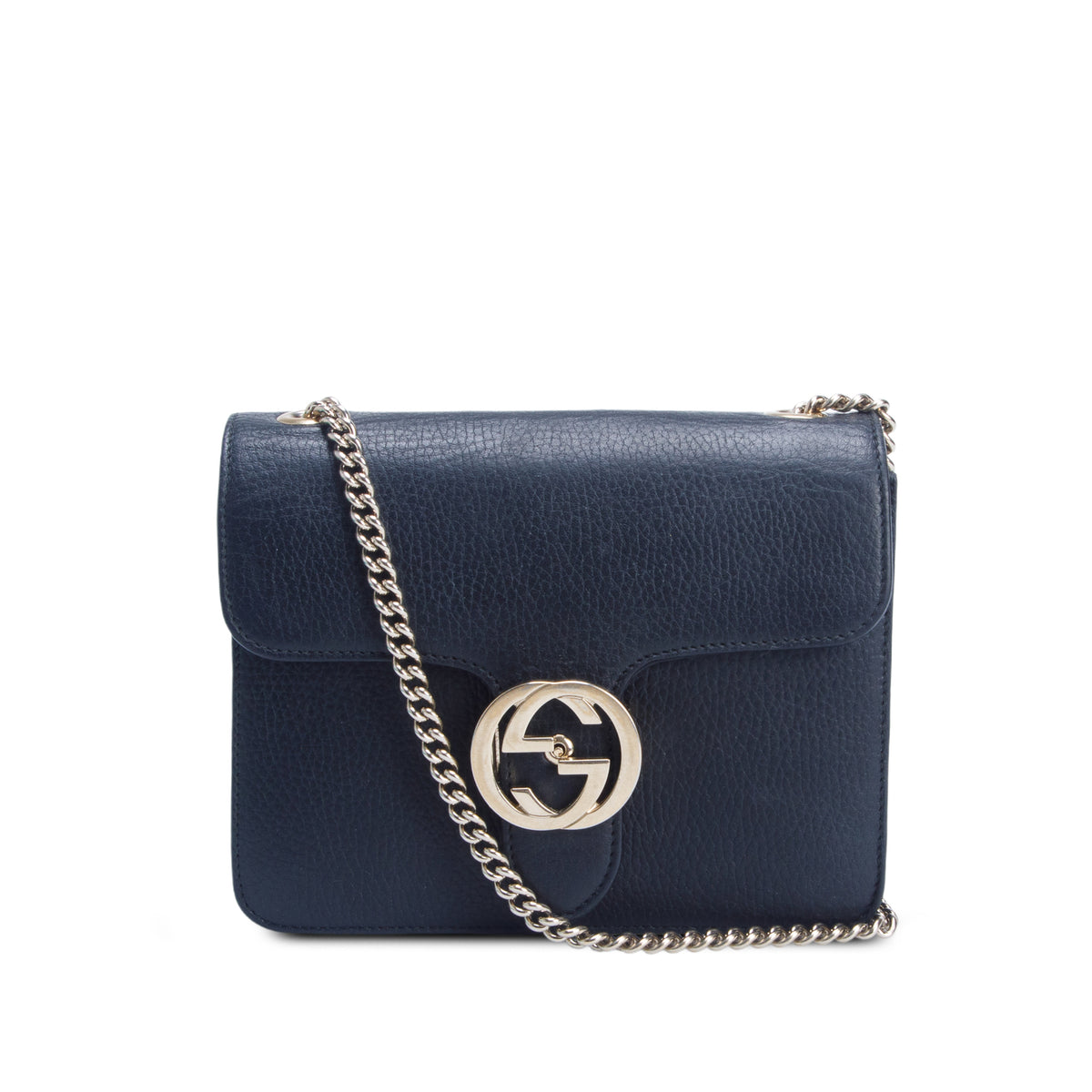Gucci Black Dollar Calfskin Small Interlocking G Shoulder Bag