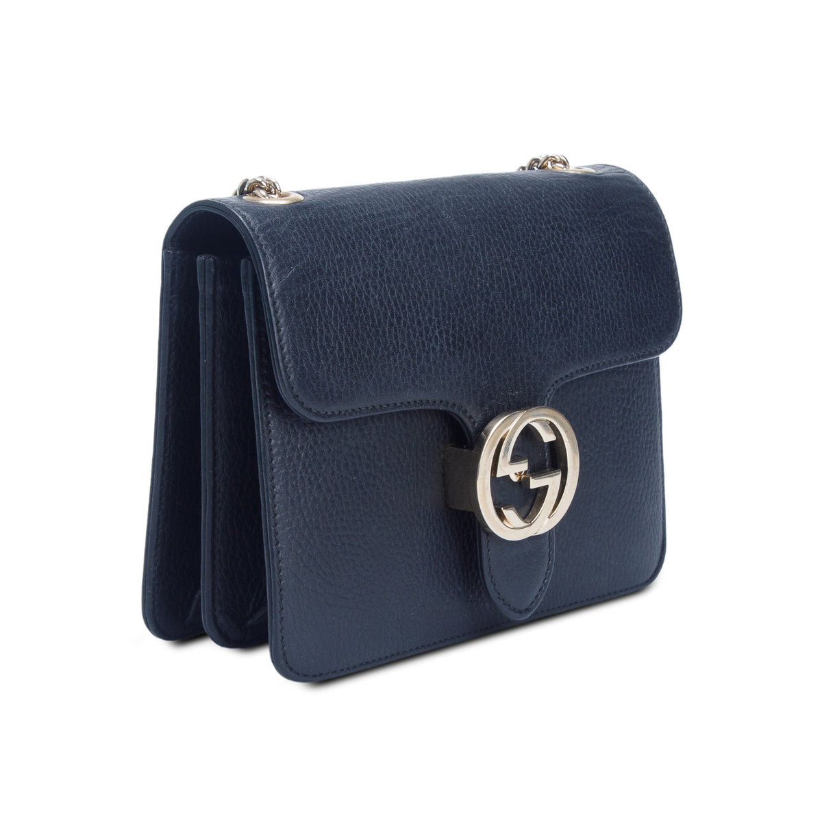 Gucci Black Dollar Calfskin Small Interlocking G Shoulder Bag