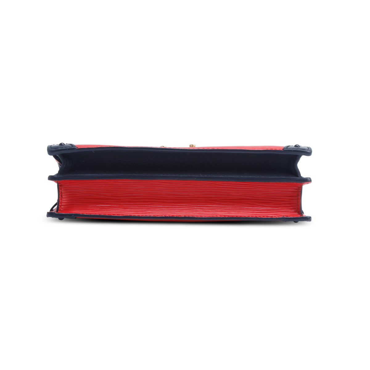 Louis Vuitton Red Epi Leather Trunk Clutch w/ Strap