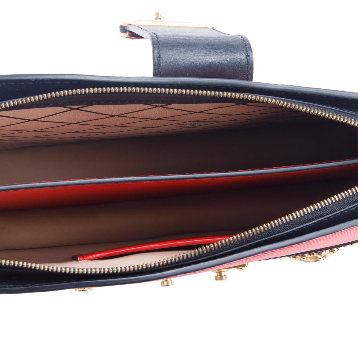 Louis Vuitton Red Epi Leather Trunk Clutch w/ Strap
