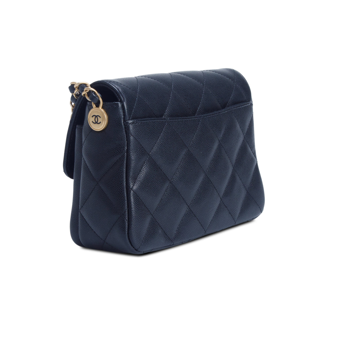 Chanel Black Quilted Caviar Mini Flap Bag