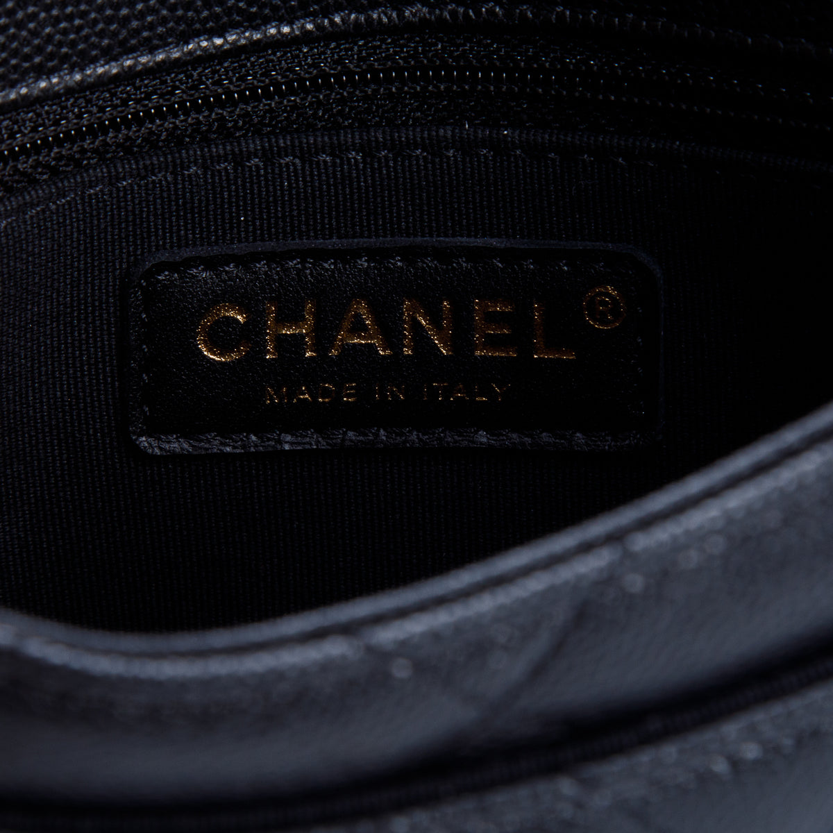 Chanel Black Quilted Caviar Mini Flap Bag