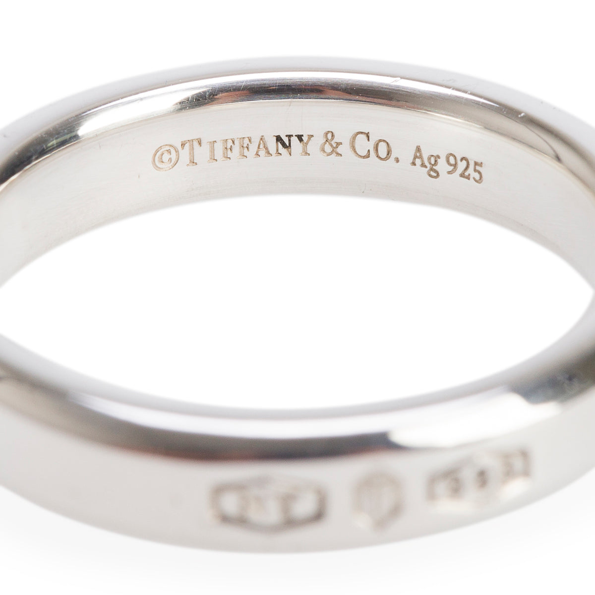 Tiffany & Co. Sterling Silver 1837 Makers Slice Ring, Size 7.5