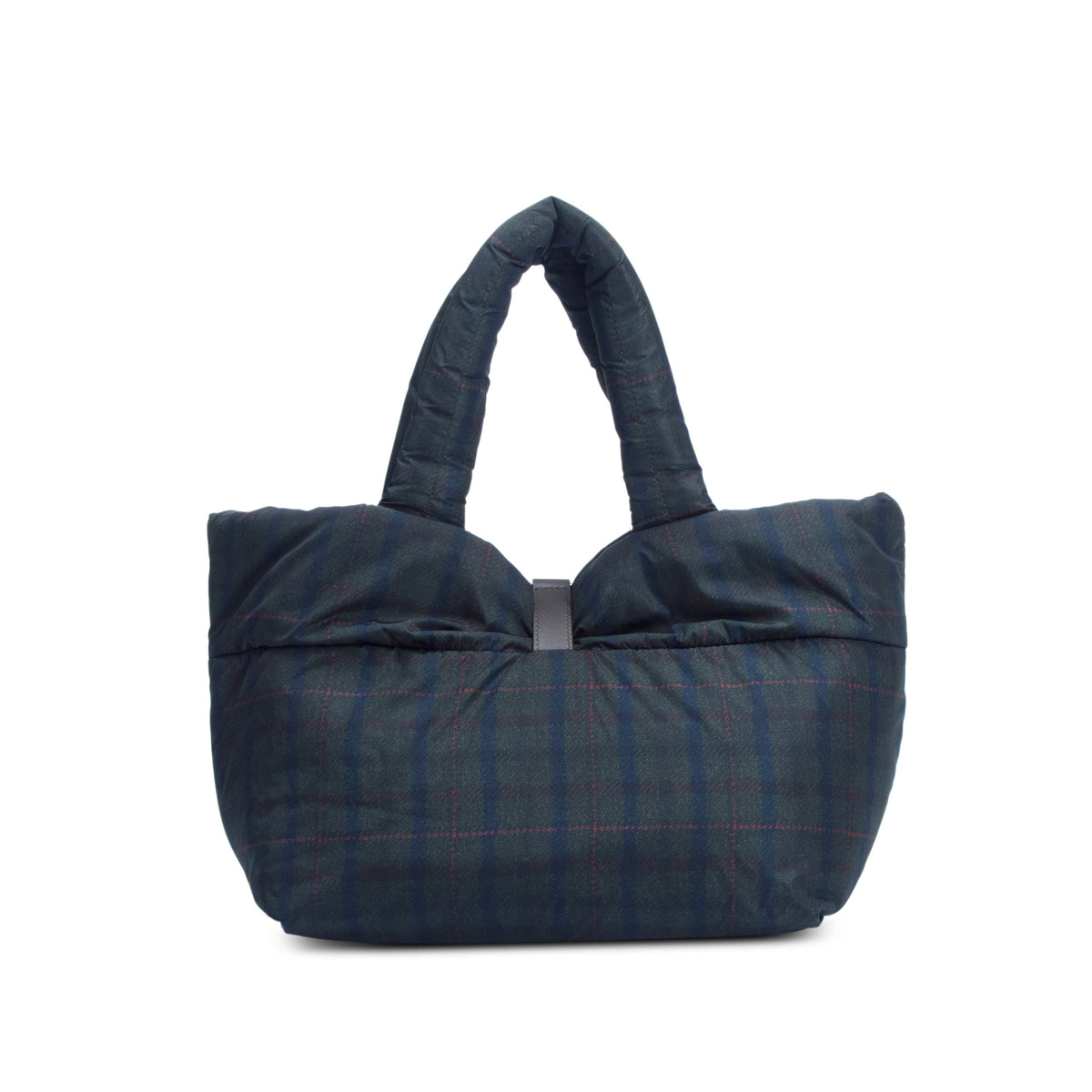 Chanel Green Plaid Nylon Small Coco Cocoon Reversible Tote w/ Authenticity Card