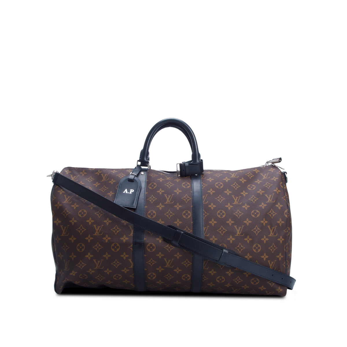 Louis Vuitton Monogram Macassar Keepall Bandouliere 55 w/ Strap
