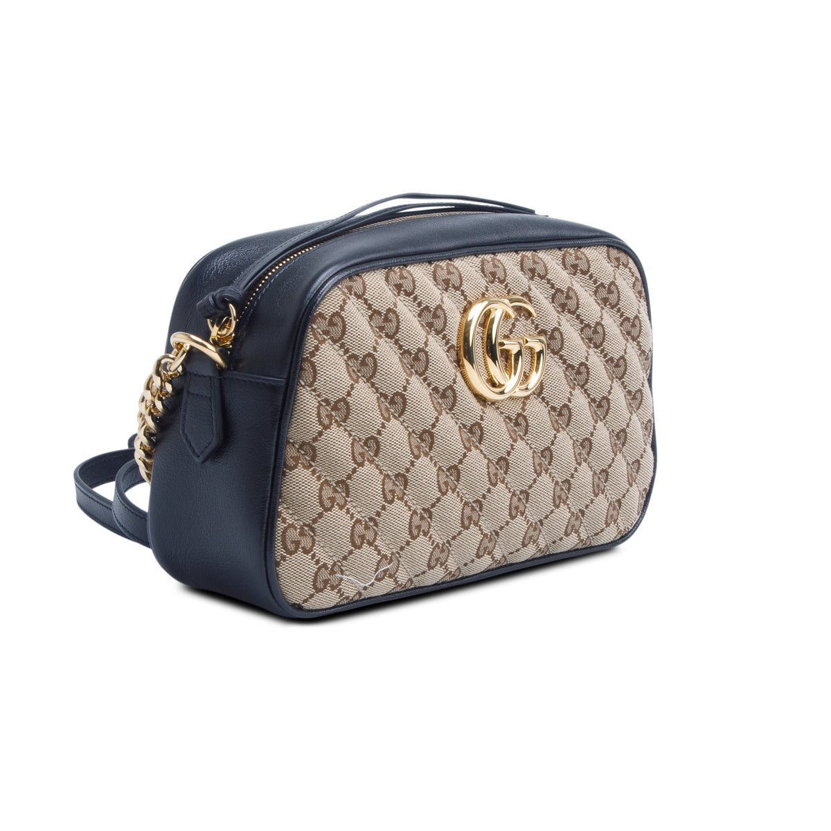 Gucci GG Canvas Marmont Matelasse Small Shoulder Bag