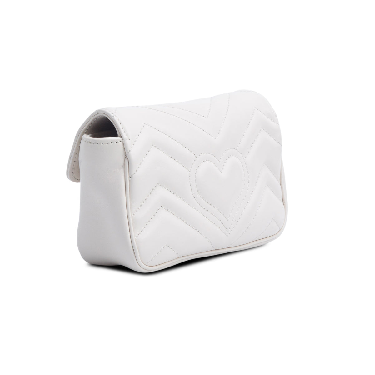 Gucci Cream GG Marmont Matelasse Leather Super Mini Bag