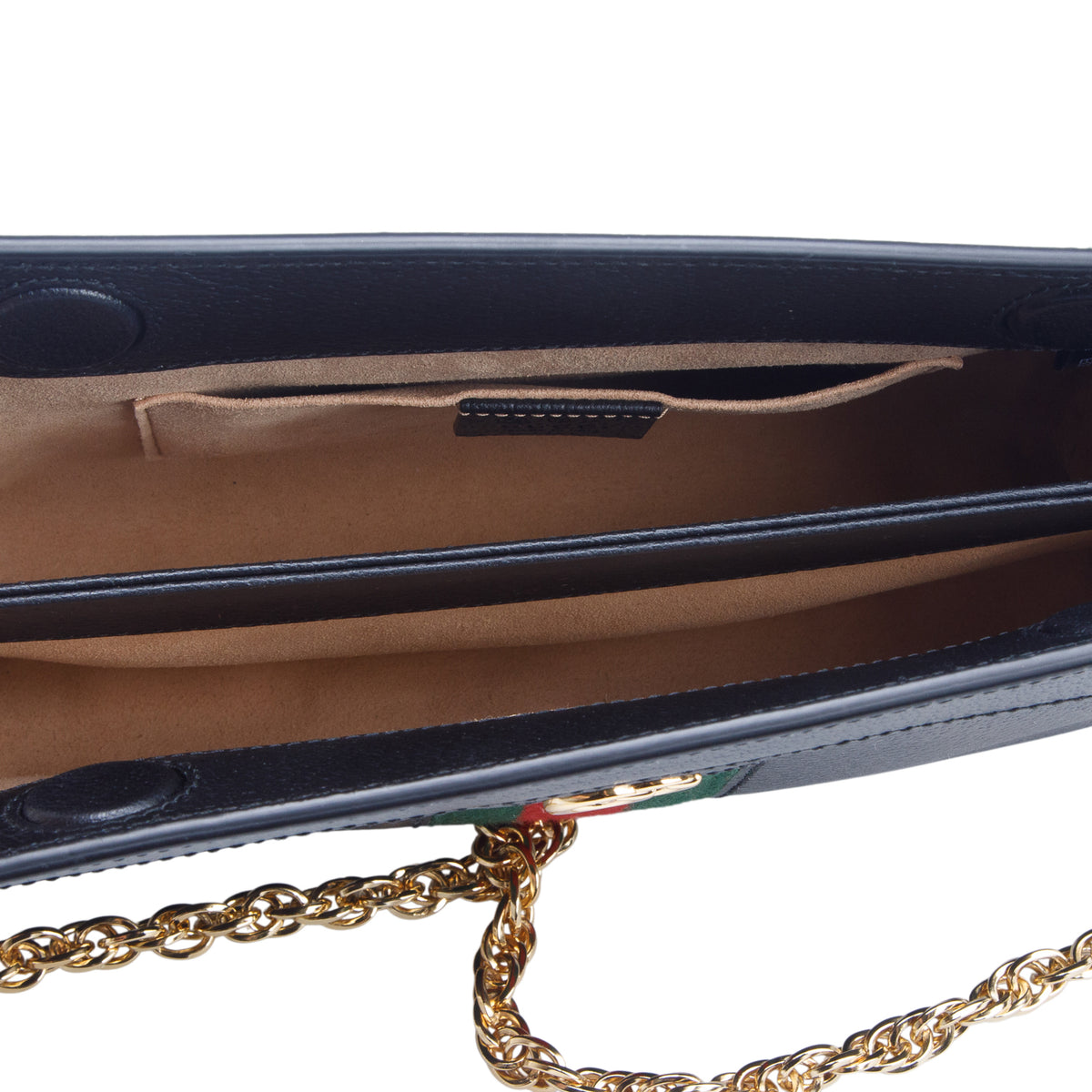 Gucci Calfskin GG Web Small Ophidia Chain Shoulder Bag w/ Box