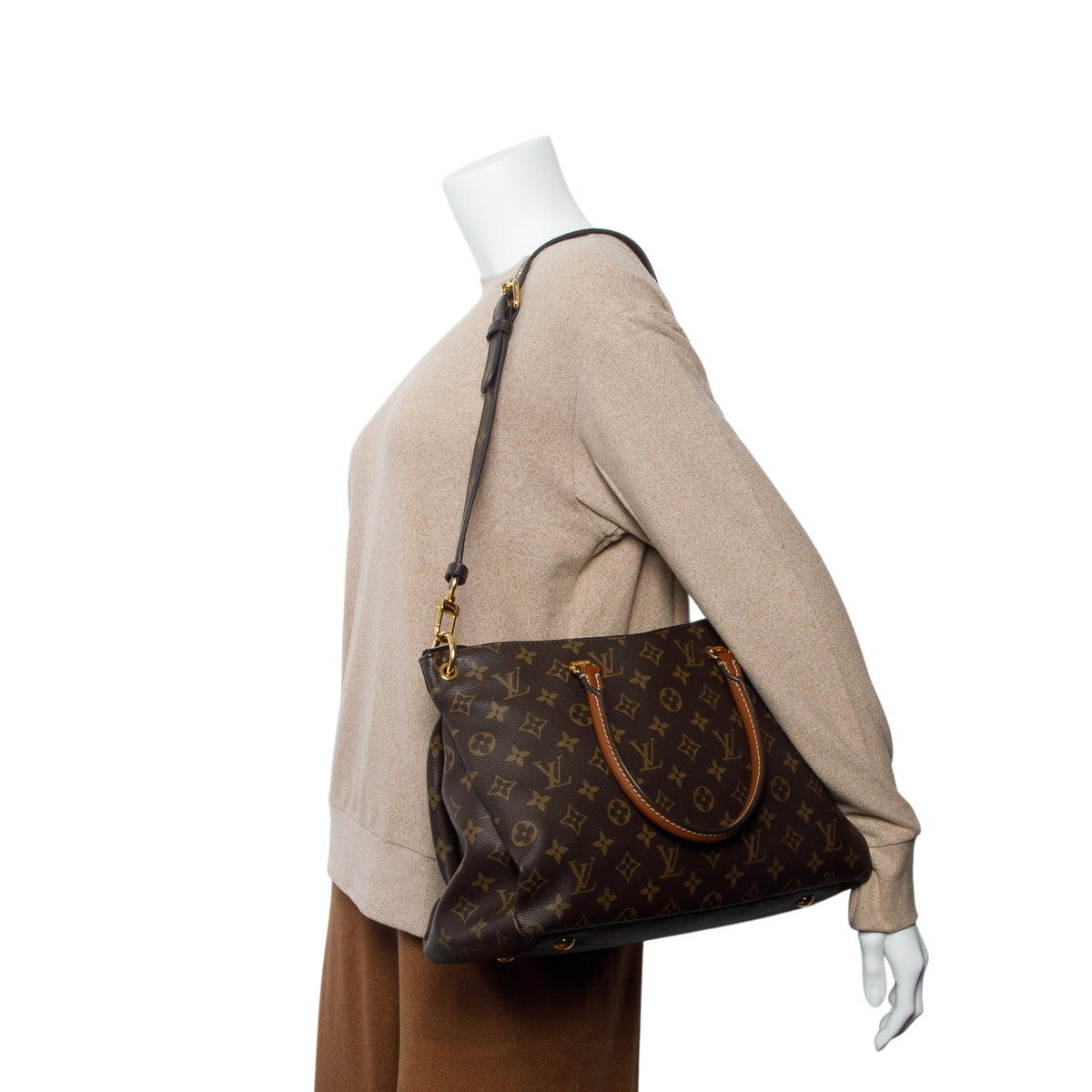 Louis Vuitton Monogram Pallas Tote w/ Strap