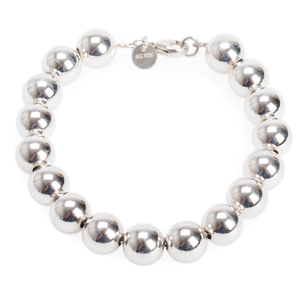Tiffany & Co. Sterling Silver 10 MM HardWear Ball Bracelet