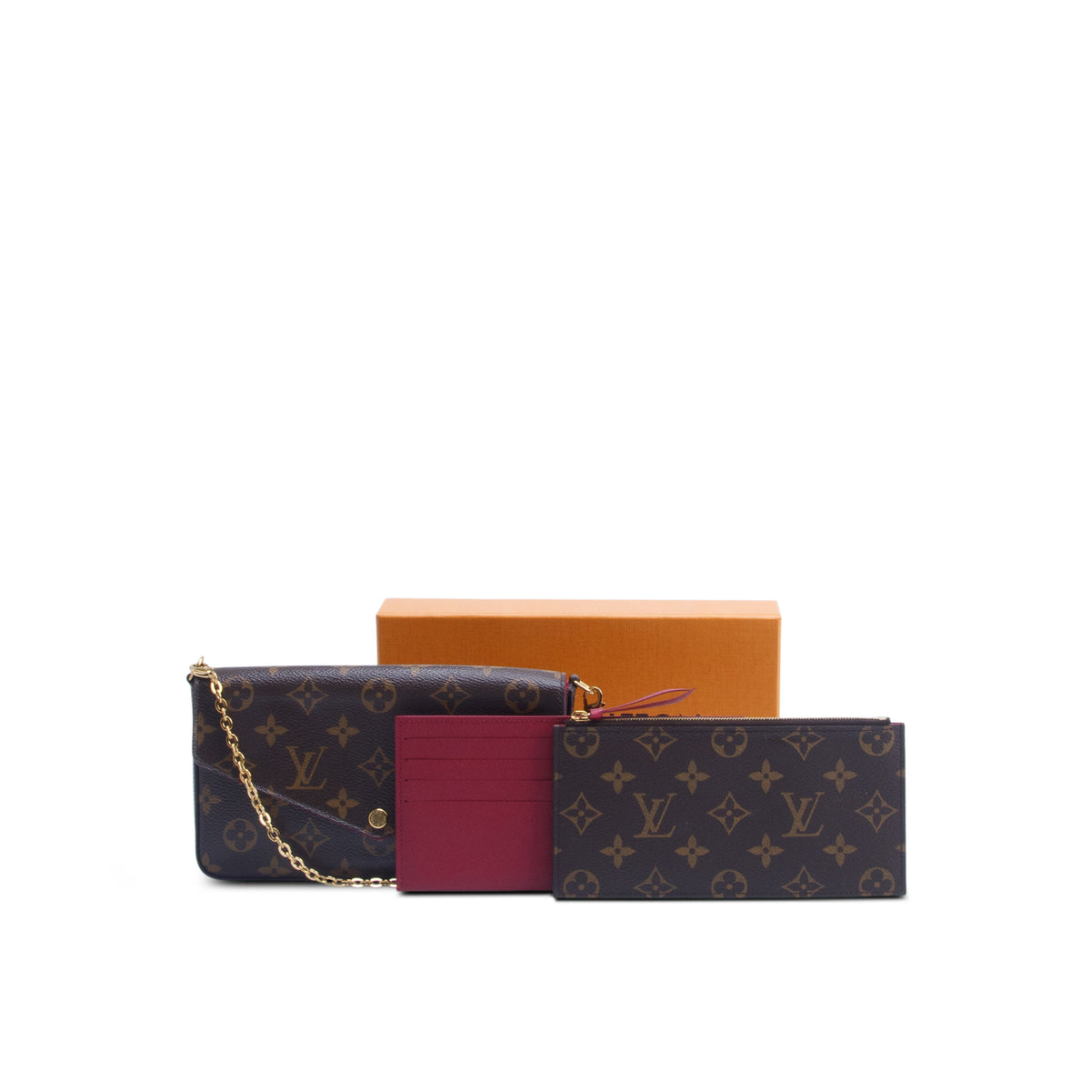 Louis Vuitton 2020 Monogram Pochette Felicie Wallet on Chain w/ Box, Inserts & Receipt