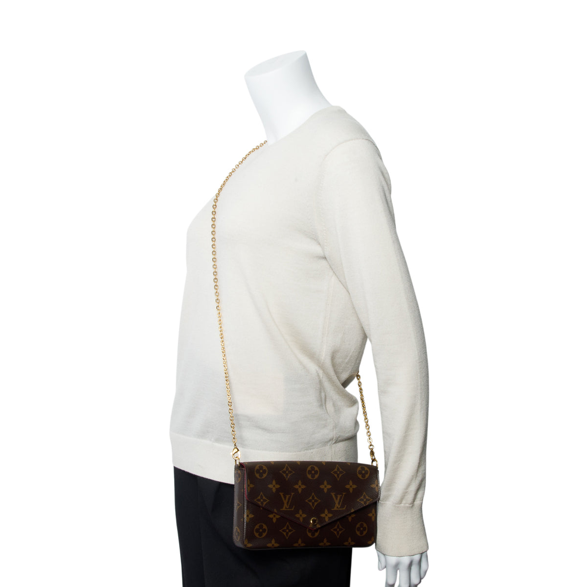 Louis Vuitton 2020 Monogram Pochette Felicie Wallet on Chain w/ Box, Inserts & Receipt