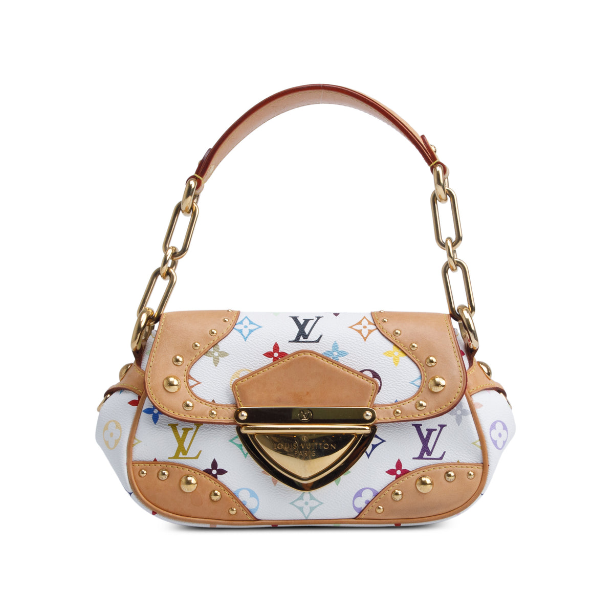 Louis Vuitton White Multicolor Monogram Marilyn Shoulder Bag