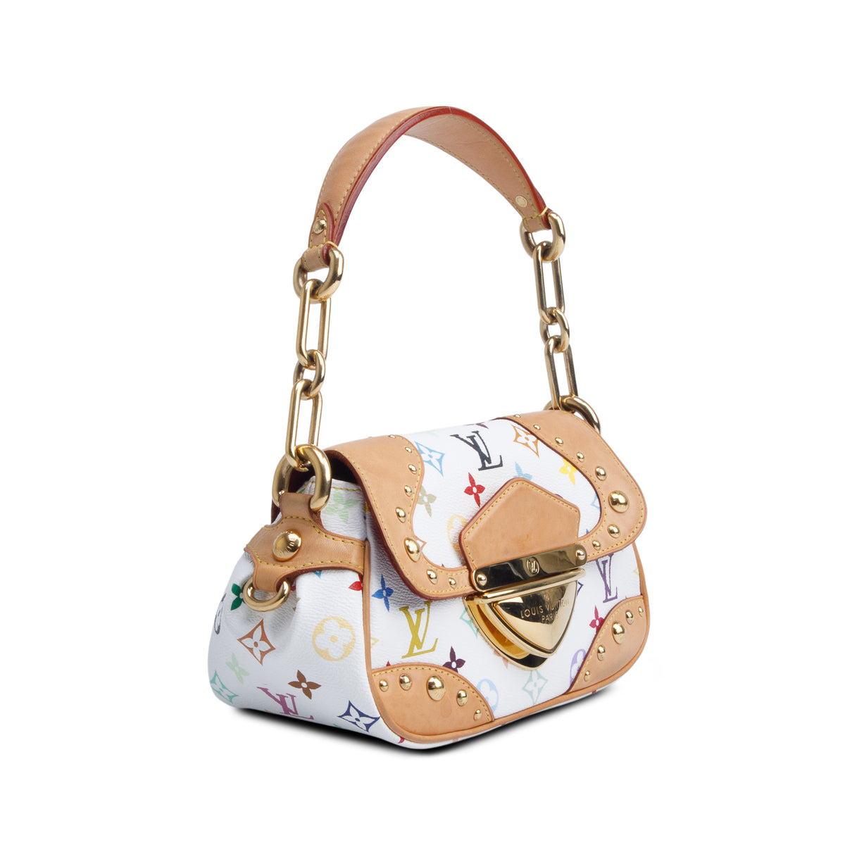 Louis Vuitton White Multicolor Monogram Marilyn Shoulder Bag