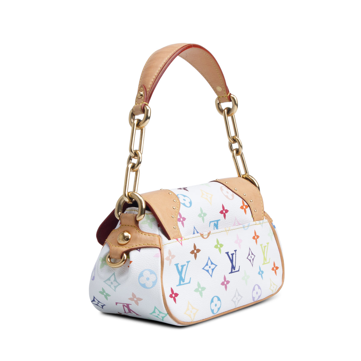 Louis Vuitton White Multicolor Monogram Marilyn Shoulder Bag