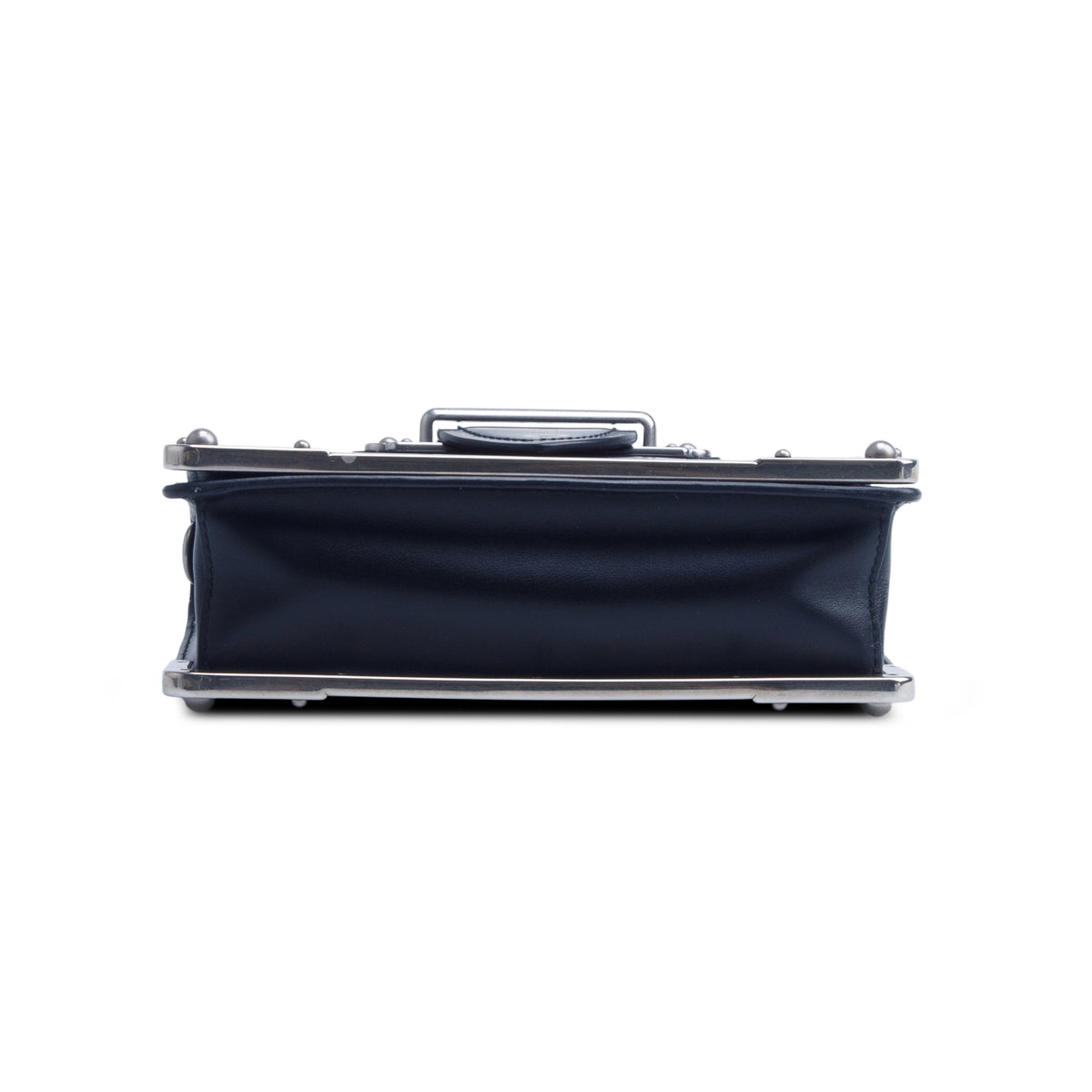 Prada Black Spazzolato Calfskin Cahier Bag w/ Straps