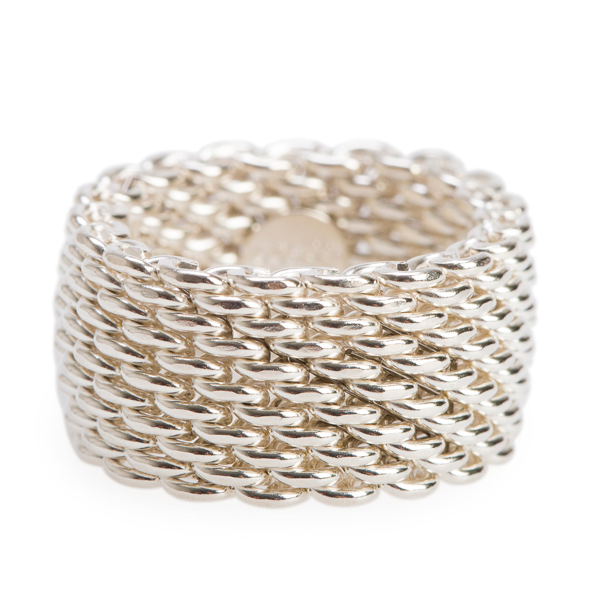 Tiffany & Co. Sterling Silver Somerset Mesh Ring, Size 7