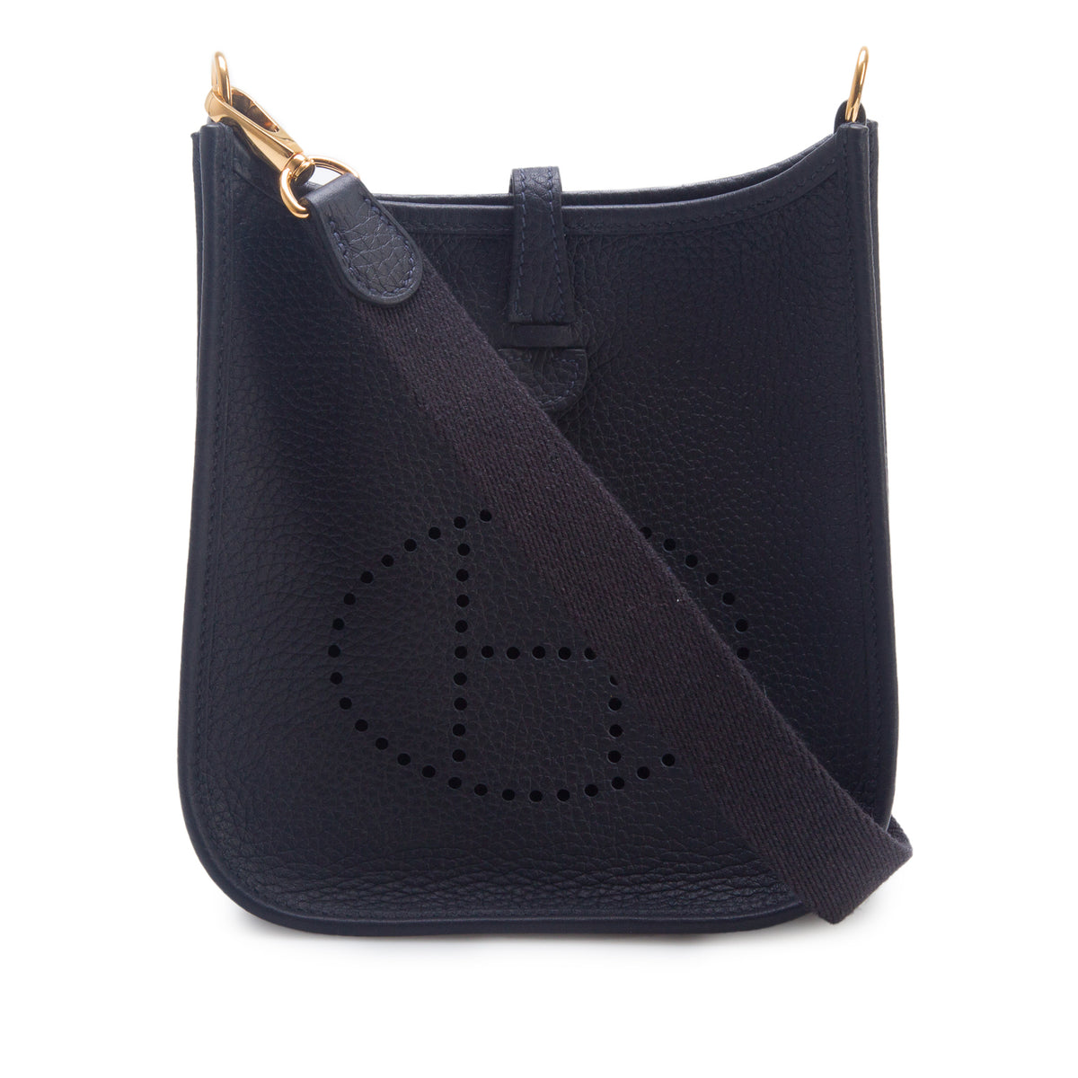 Hermes 2023 Bleu Nuit Taurillon Clemence Amazone Evelyne TPM 16 w/ Box