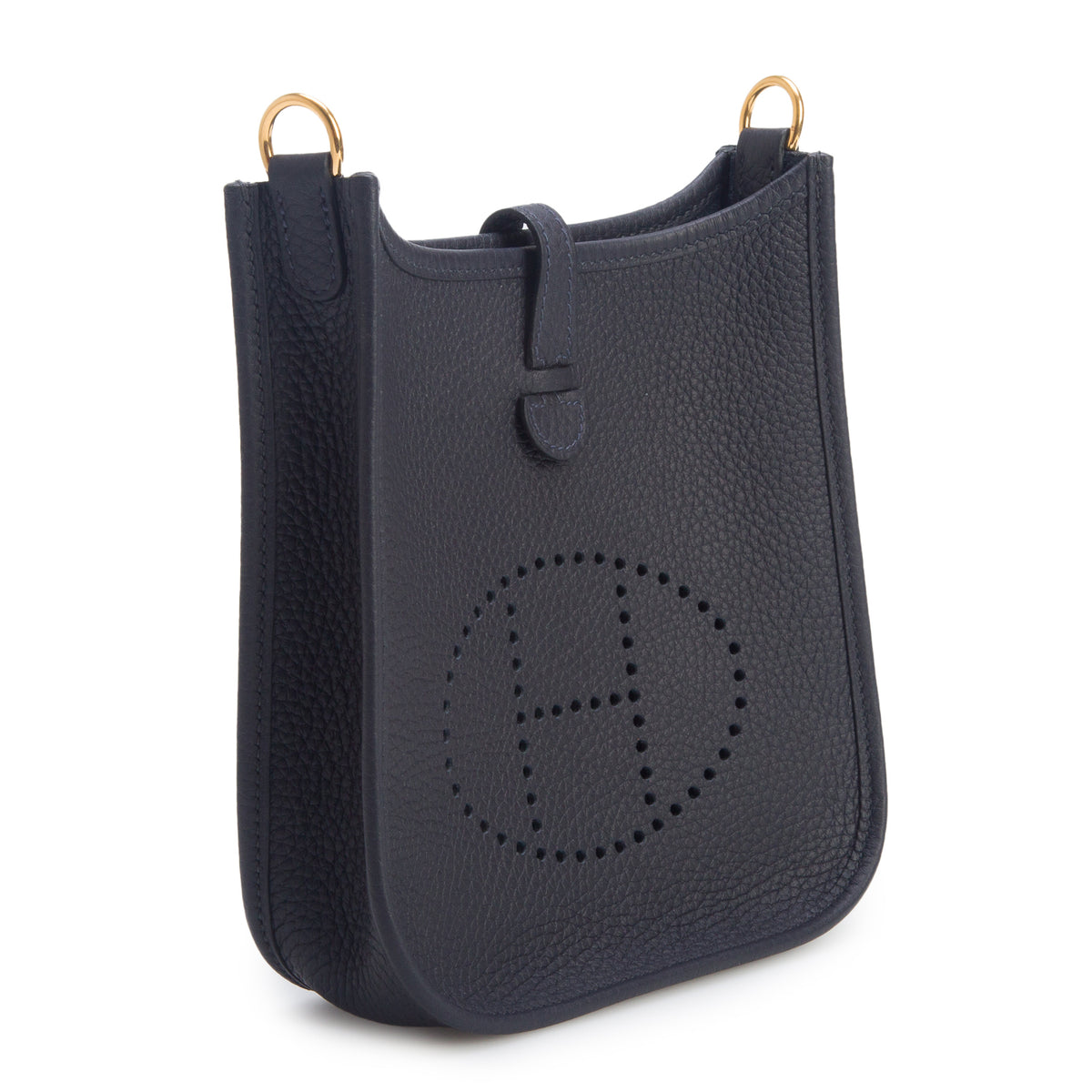 Hermes 2023 Bleu Nuit Taurillon Clemence Amazone Evelyne TPM 16 w/ Box