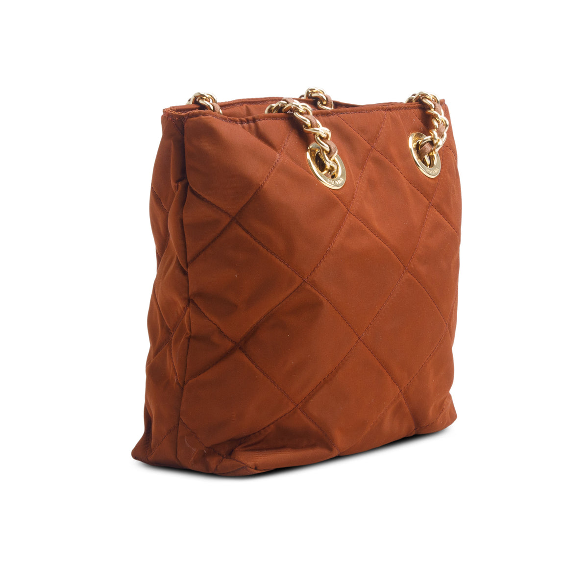 Prada Brown Tessuto Impuntu Quilted Tote w/ Authenticity Card