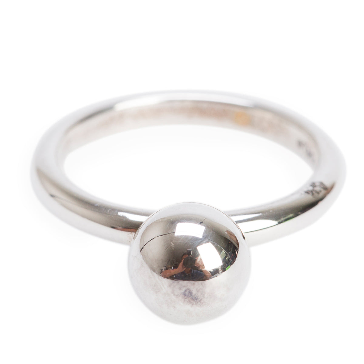 Tiffany & Co. Sterling Silver HardWear 7.5 MM Ball Ring, Size 6.25