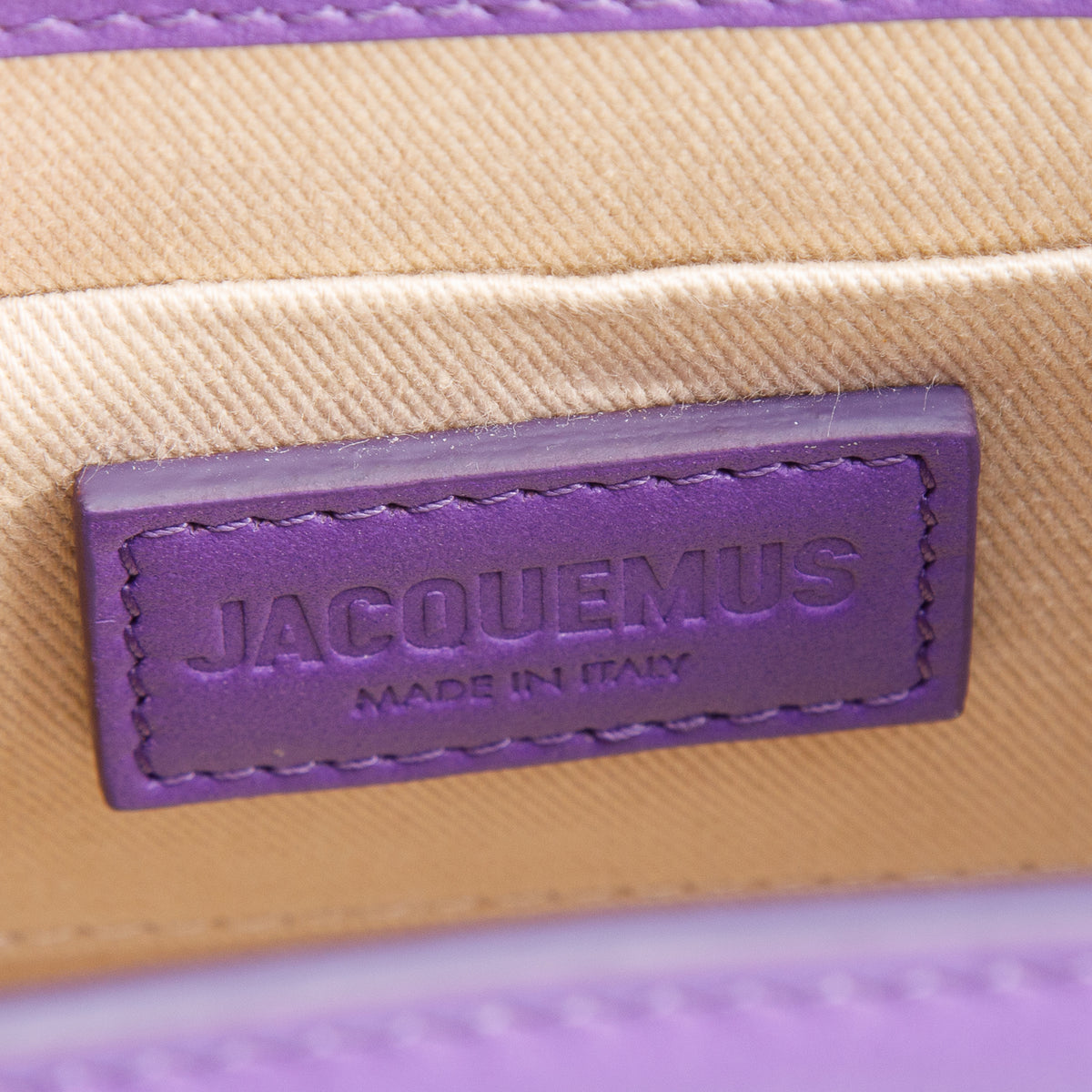Jacquemus Purple Medium Signature Leather Le Chiquito Handle Bag w/ Strap